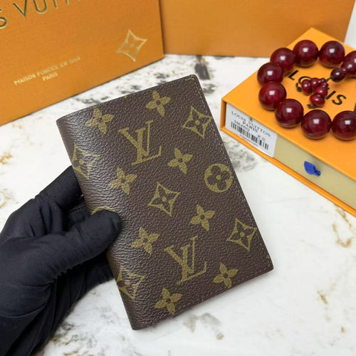 Monogram coated canvas passport cover with card slots by Bloom The Label
