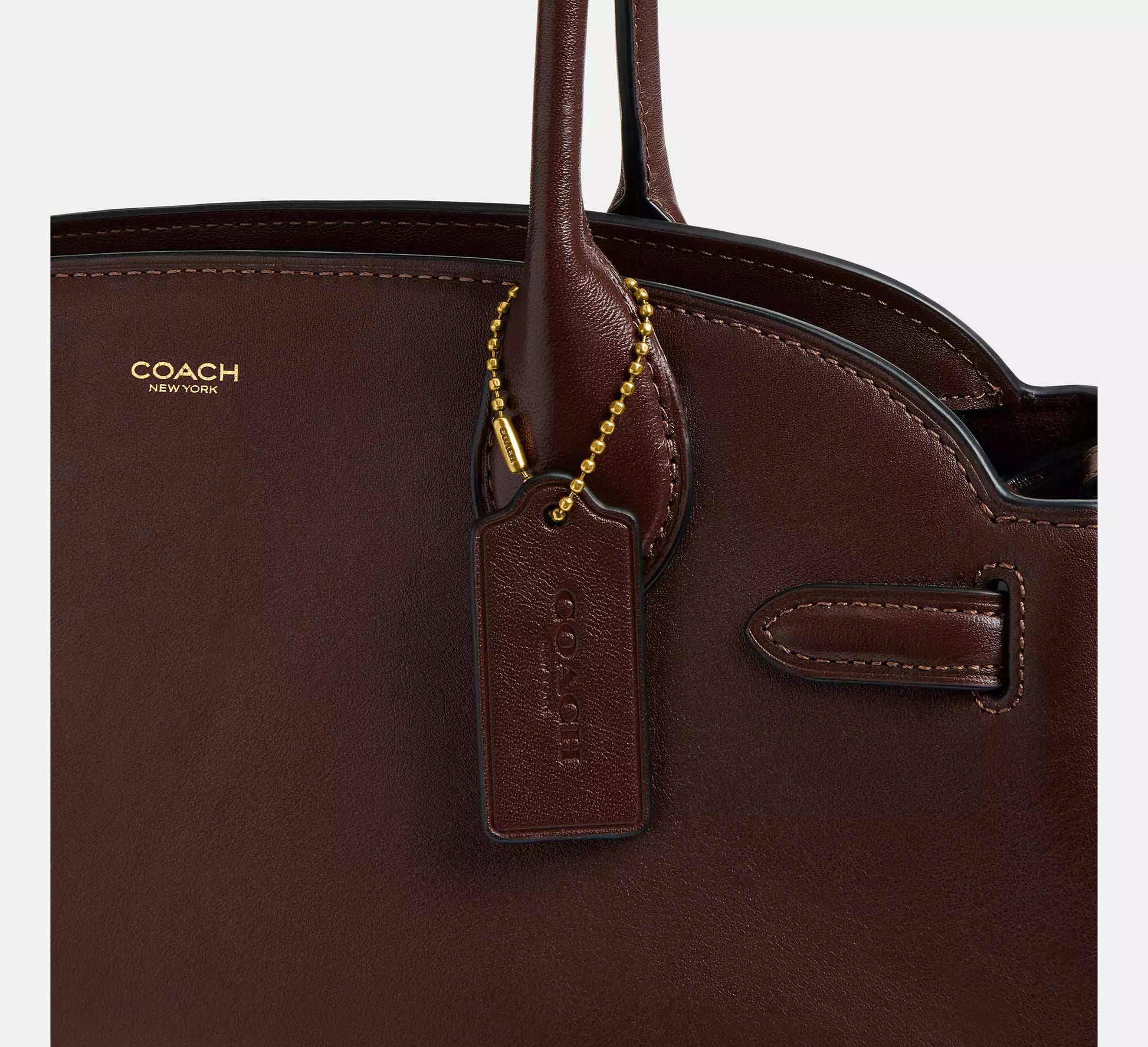 Empire 34 Leather Carryall Bag | Glazed East-West Shoulder Tote Empire 34 Leather Carryall Bag | Glazed East-West Shoulder Tote