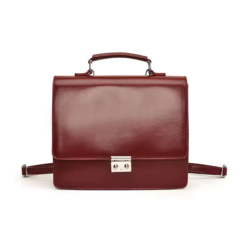 Fashion Women Press Locks Backpacks Satchels