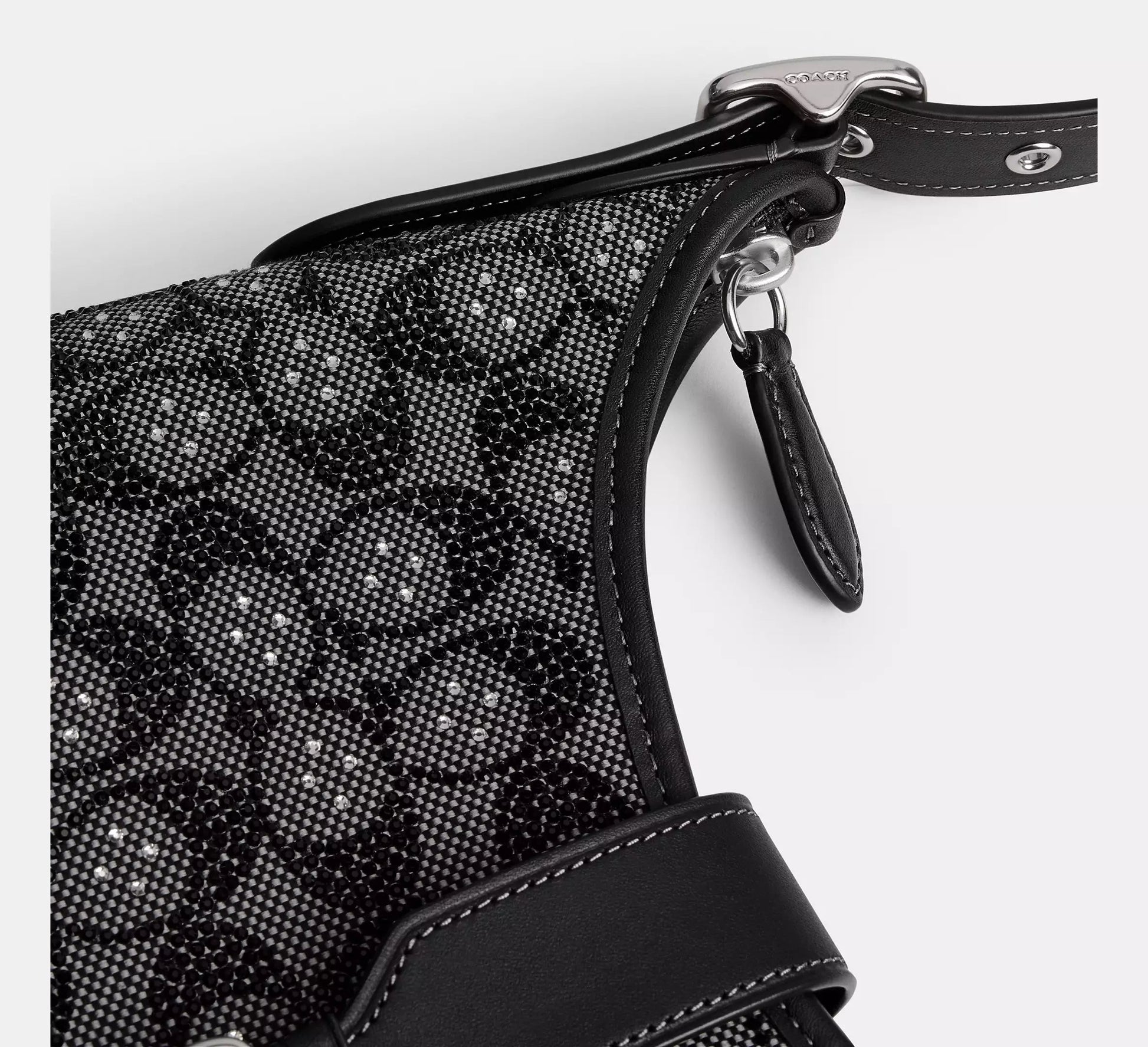 Hamptons Hobo Bag In Crystal Signature Jacquard - Bloom