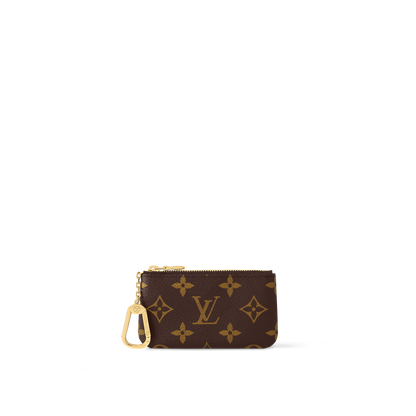 Monogram Key Pouch Wallet with Chain - Multi-Use Coin Purse