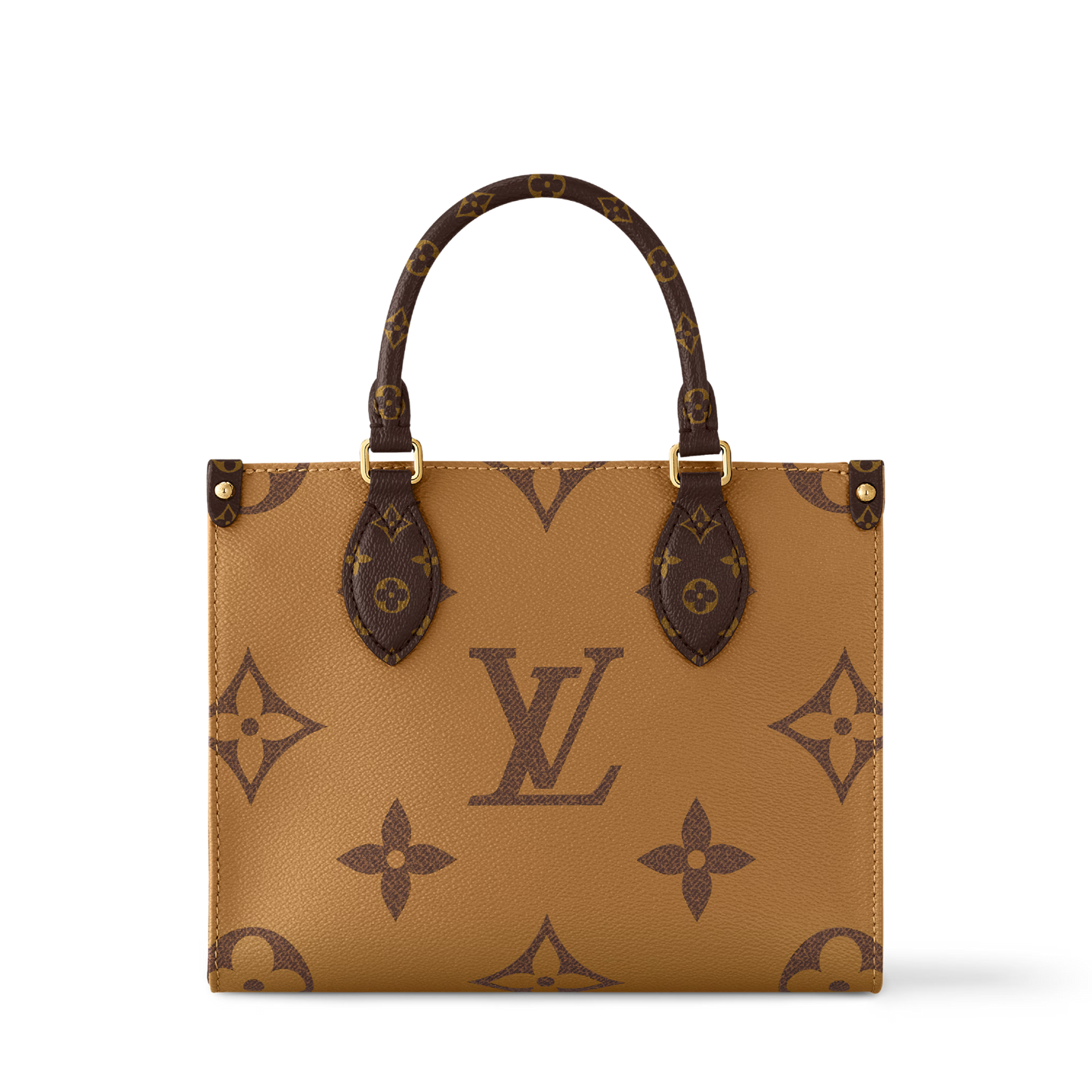 OnTheGo Tote PM reverse side – reverse monogram canvas print detail 