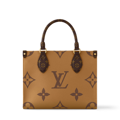 OnTheGo Tote PM reverse side – reverse monogram canvas print detail 