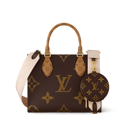 OnTheGo Tote PM Signature Monogram Canvas – bicolor monogram structured tote bag 