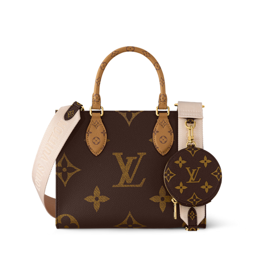OnTheGo Tote PM Signature Monogram Canvas – bicolor monogram structured tote bag 