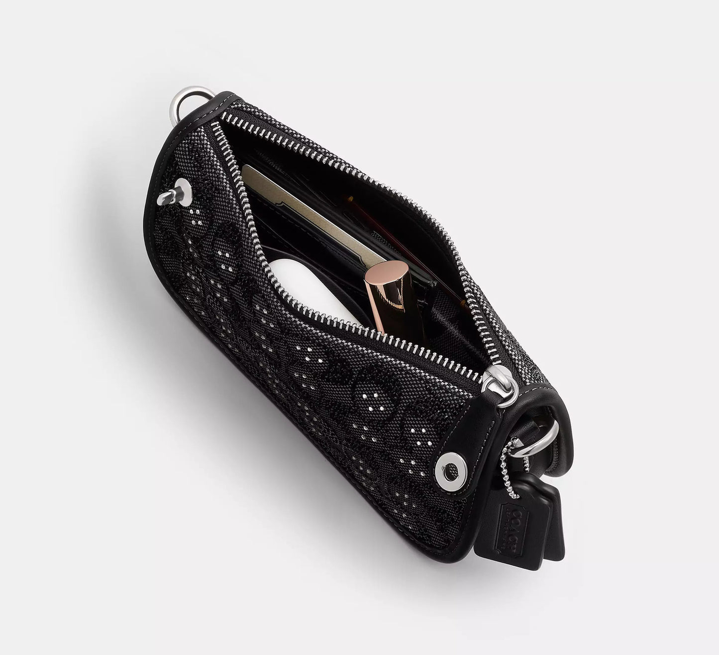 Swinger Bag 20 With Chain In Crystal Signature Jacquard - Bloom