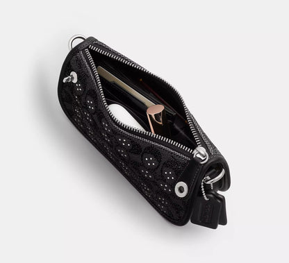Swinger Bag 20 With Chain In Crystal Signature Jacquard - Bloom