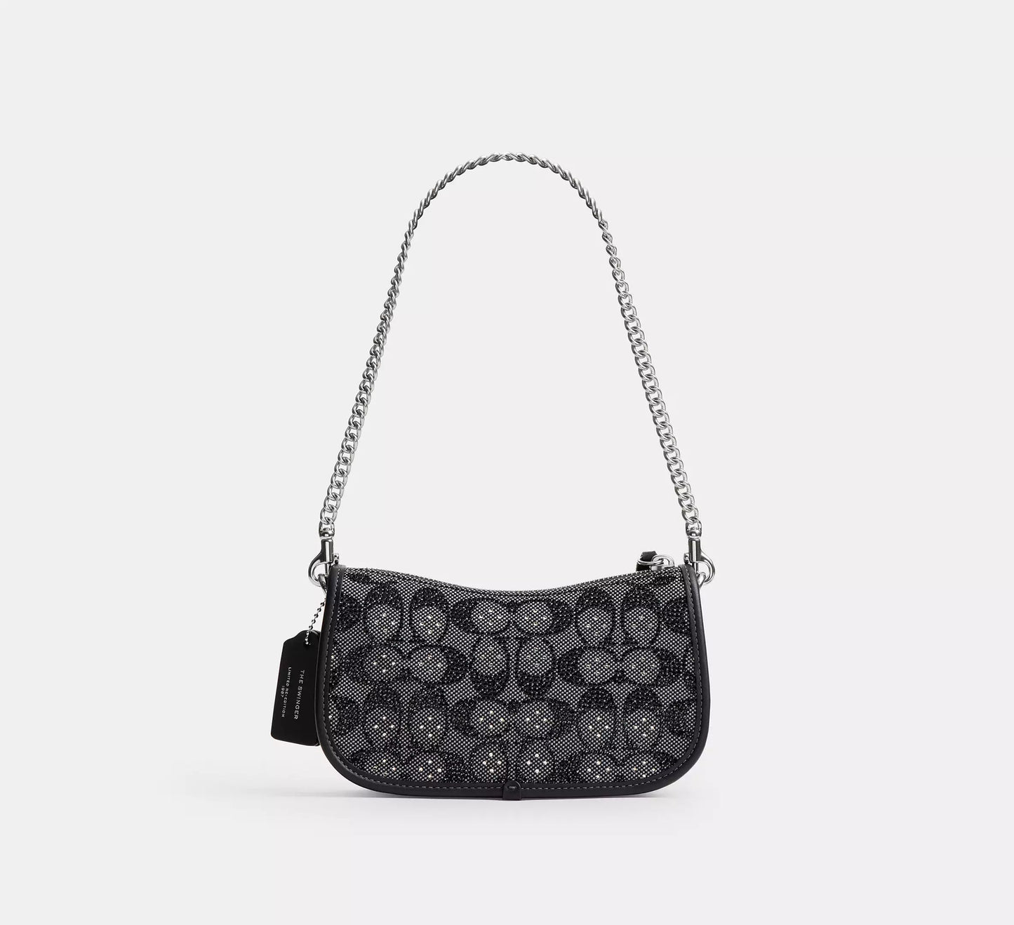 Swinger Bag 20 With Chain In Crystal Signature Jacquard - Bloom